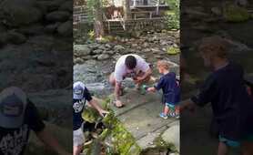 Raccoon Steals Boy's Fish || ViralHog