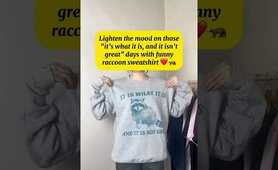 Cute Raccoon Sweatshirt Perfect for Animal Lovers #raccoons #trashpanda