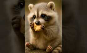 Baby Raccoon vs Cookie